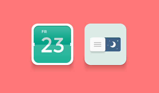 Mini Icon Set - Mail, Clock, Player, Calendar Sketch freebie 