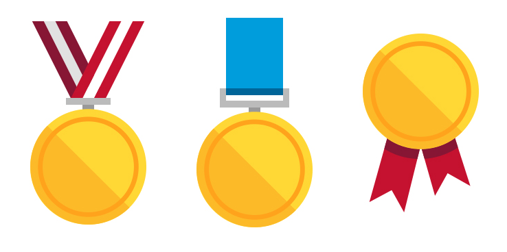 Award medal icon. Winner emblem sign. Stock image and royalty 
