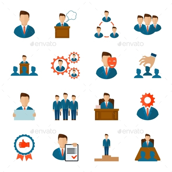 Business meeting flat icon. Round colorful button, circular vector 