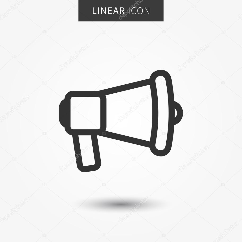 Megaphone Icon On Black And White Vector Backgrounds Vector Art 