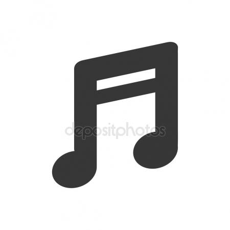 Music note sound melody icon graphic Royalty Free Vector