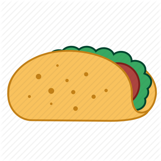 Mexican food icons set. taco and drink, menu lunch and clipart 