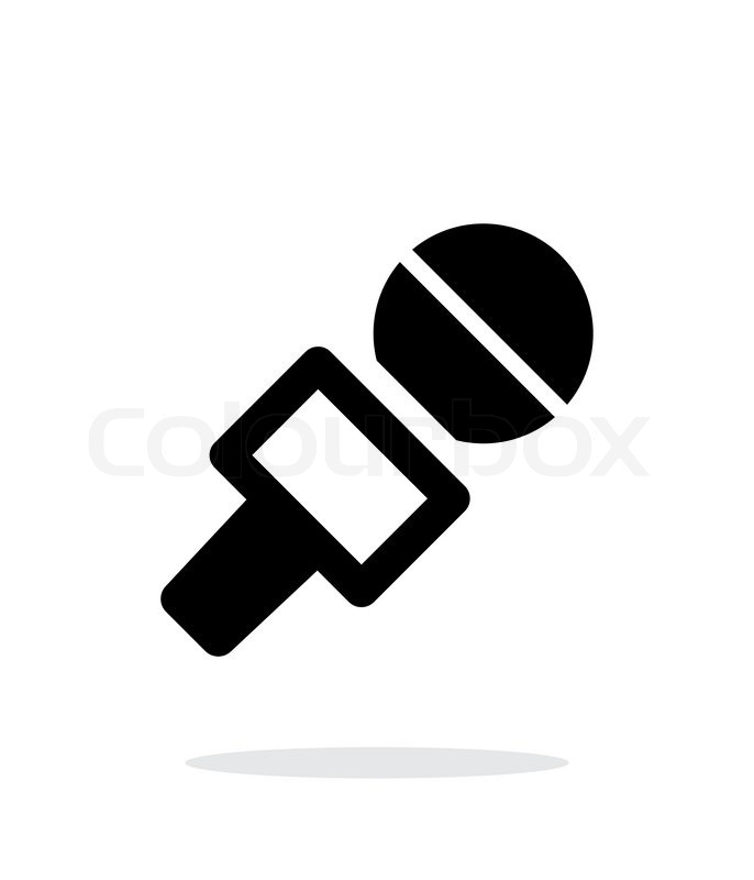 Vector for free use: Flat microphone icon