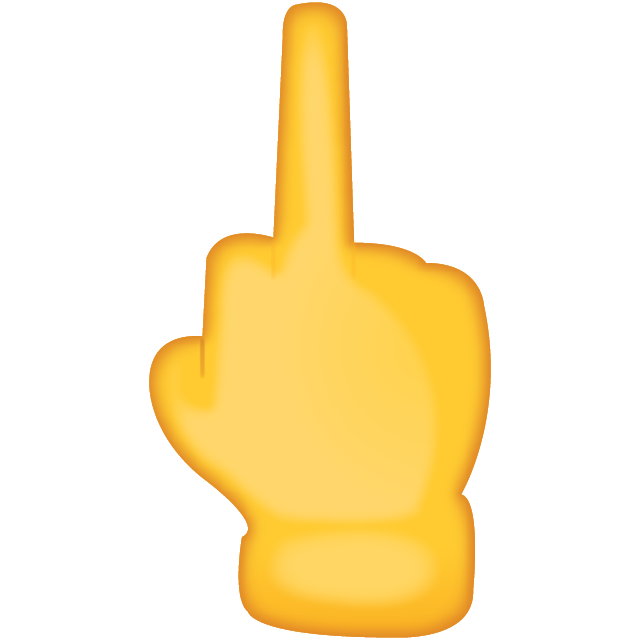 middle finger(bk) | emojidex - custom emoji service and apps