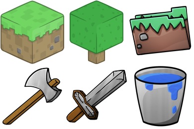 Diamond, pickaxe Icon Free of Minecraft Icons