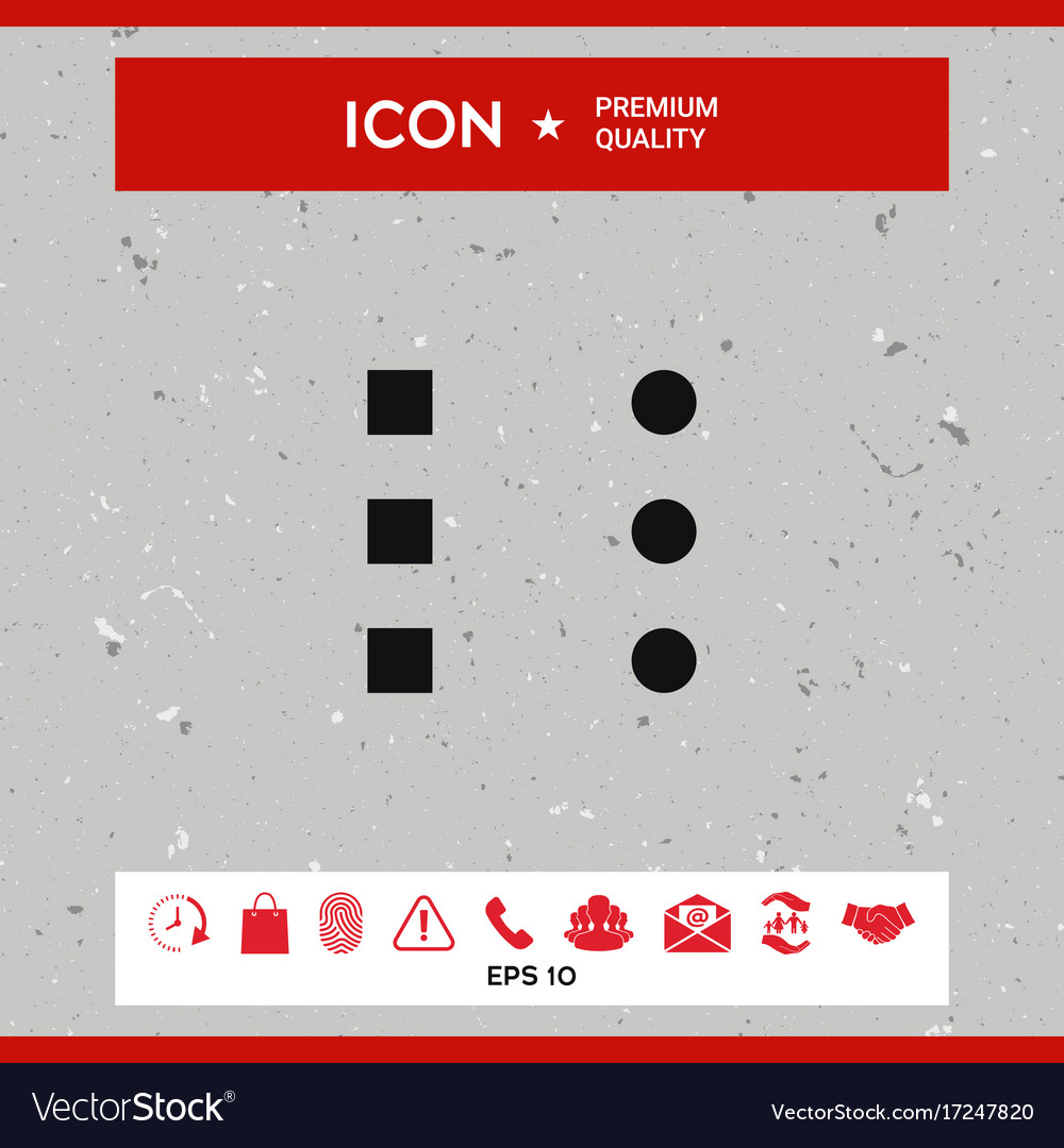 Modern menu icon for mobile apps and websites Vector Image