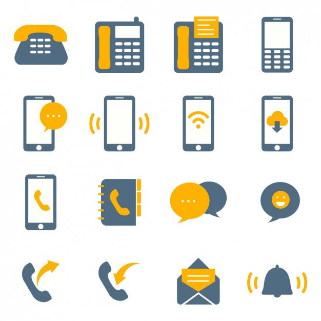 Mobile and Phones - Vector stencils library | IVR mobile - Vector 