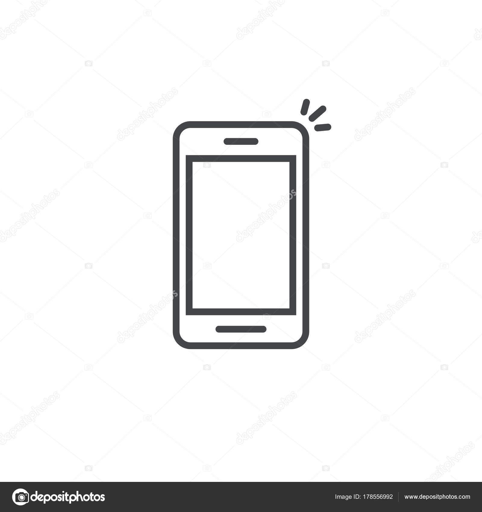 Mobile phone in hand icon. Vector illustration | Stock Vector 
