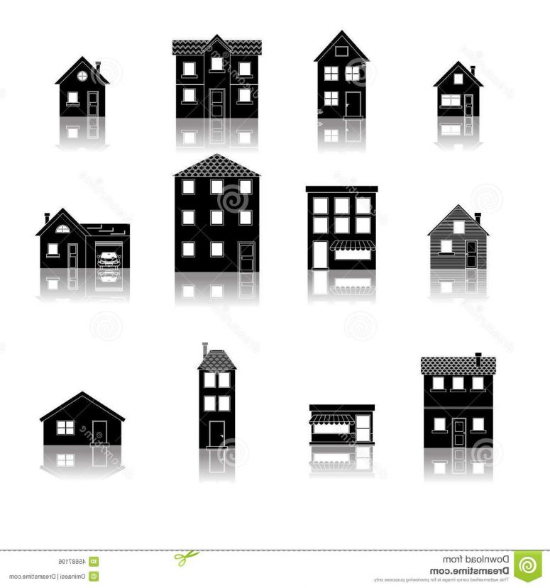 Vector symbol of home, house icon, realty silhouette, real 