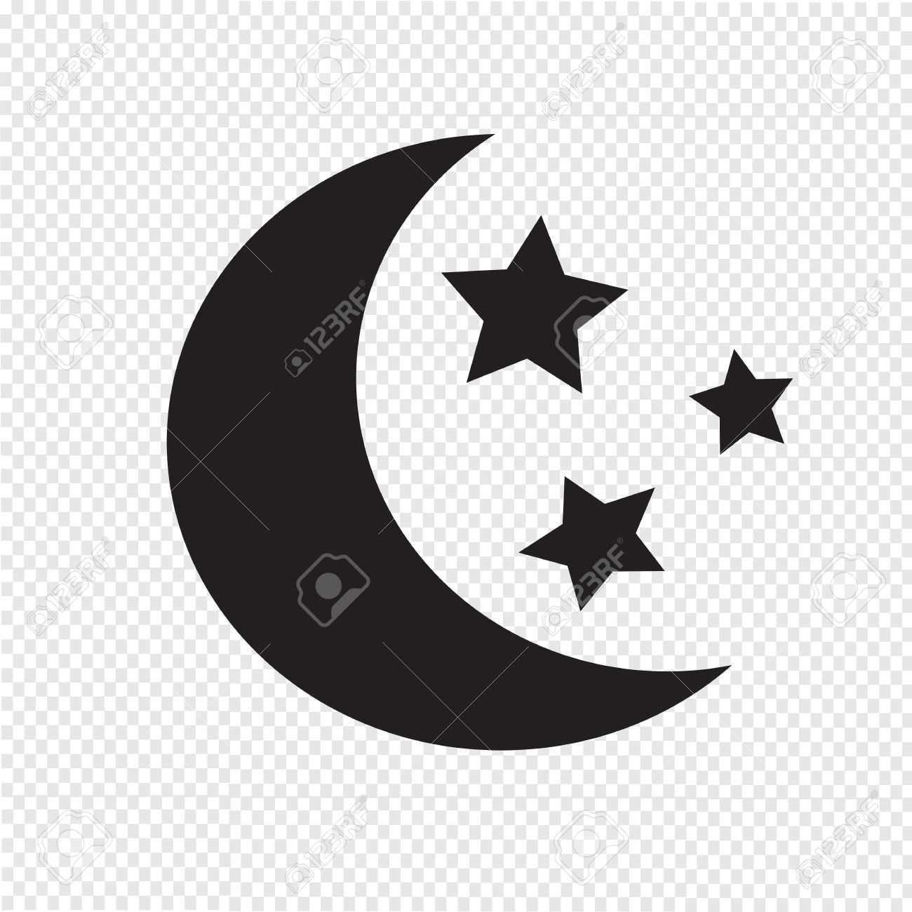 Crescent, festival, islam, moon, moon with cloud and star, ramadan 