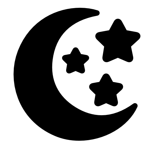 Crescent, half moon, moon, night, stars icon | Icon search engine