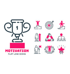 Motivation Concept Chart Pink Icon Business Stock Vector 601472945 