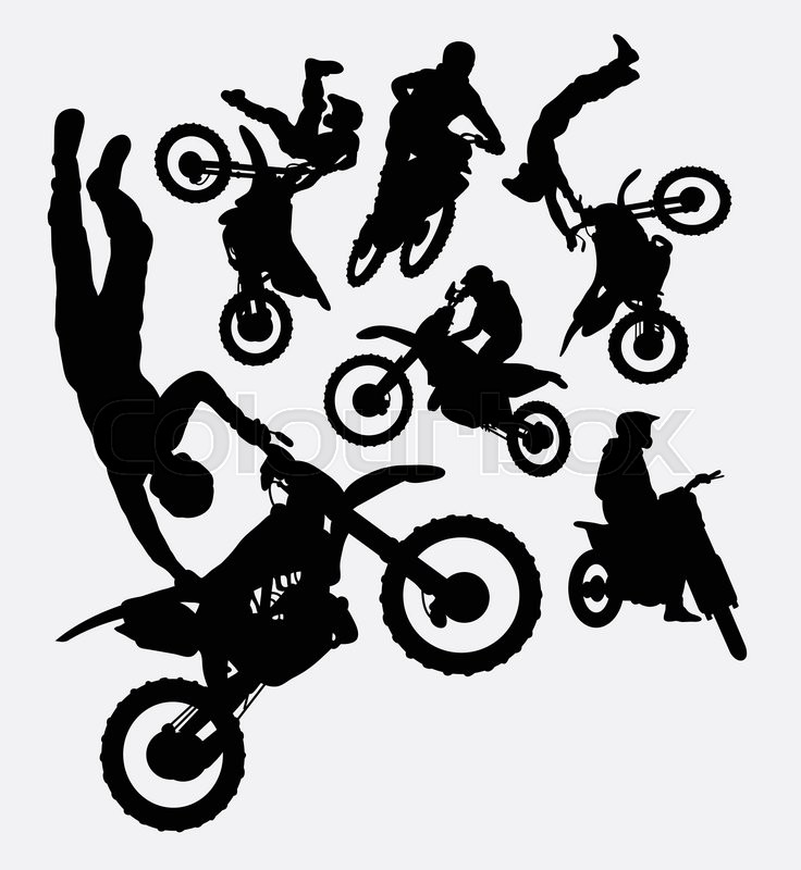 Motocross motorbike icon Royalty Free Vector Image