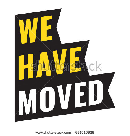 We Have Moved Ribbon Icon Flat Stock Vector 661010626 - 
