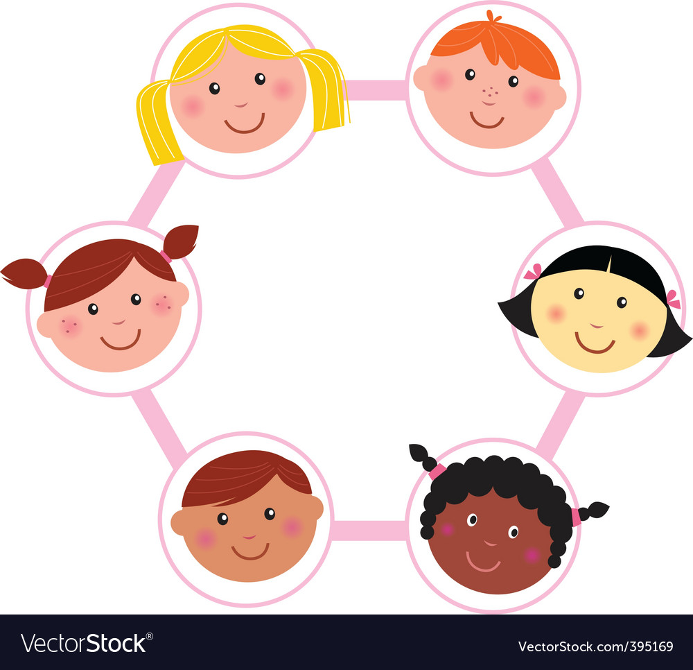 Vector Illustration Of Multicultural Children Stock Vector 