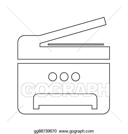Multifunction printer or automatic copier icon . eps vectors 