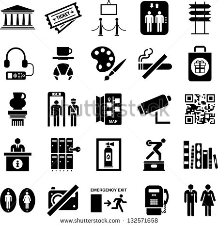 Museum icon set eps vector - Search Clip Art, Illustration 