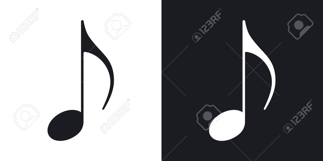 Music note icon simple Royalty Free Vector Image