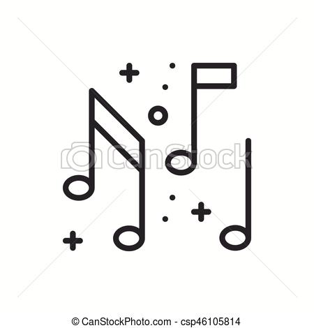 Music note icon pictogram Royalty Free Vector Image