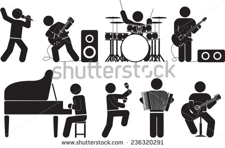 Stick Manmusician Icon Set Stock Vector Art  More Images of Brass 