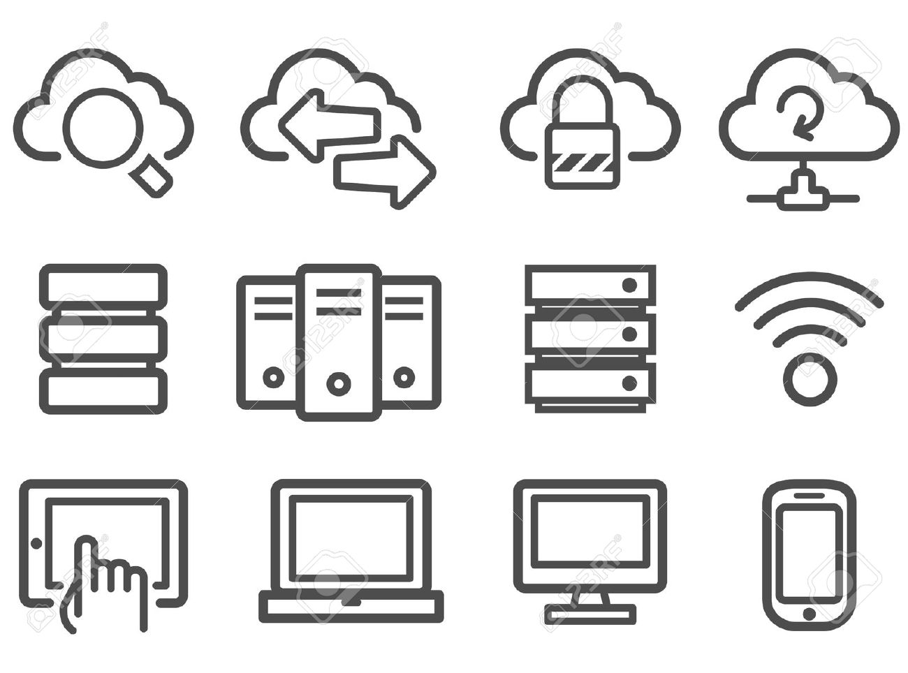 Dataset or Network Icon Royalty Free Vector Image