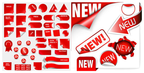 New Arrival Red Vector Icon Design Stock Vector 300464237 