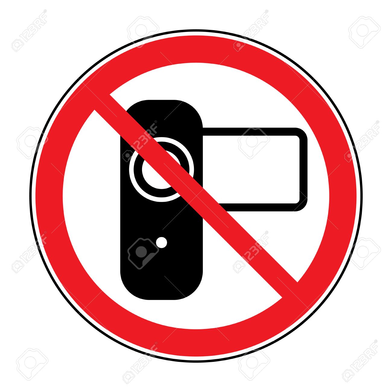No camera icon isometric 3d style Royalty Free Vector Image
