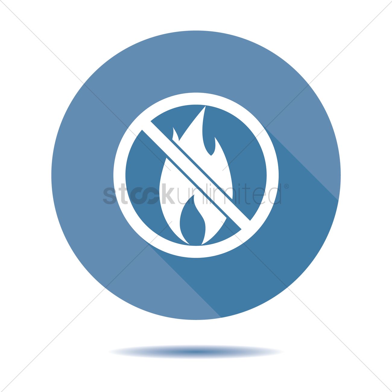 No Fire icon vector, filled flat sign, solid pictogram isolated on 