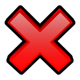 Cancel, close, closed, forbidden, impossible, no entry, wrong icon 