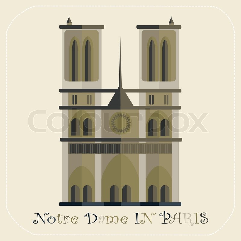 Catedral notre dame france icon vector illustration design vectors 