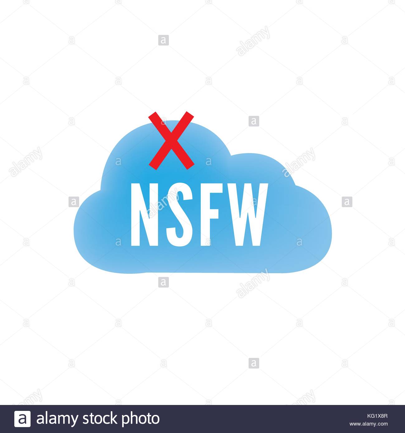 NSFW icon -- Not Safe For Work Anagram icon Stock Vector Art 