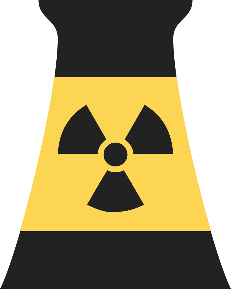 Vector Isolated nuclear power plant icon on white background in 