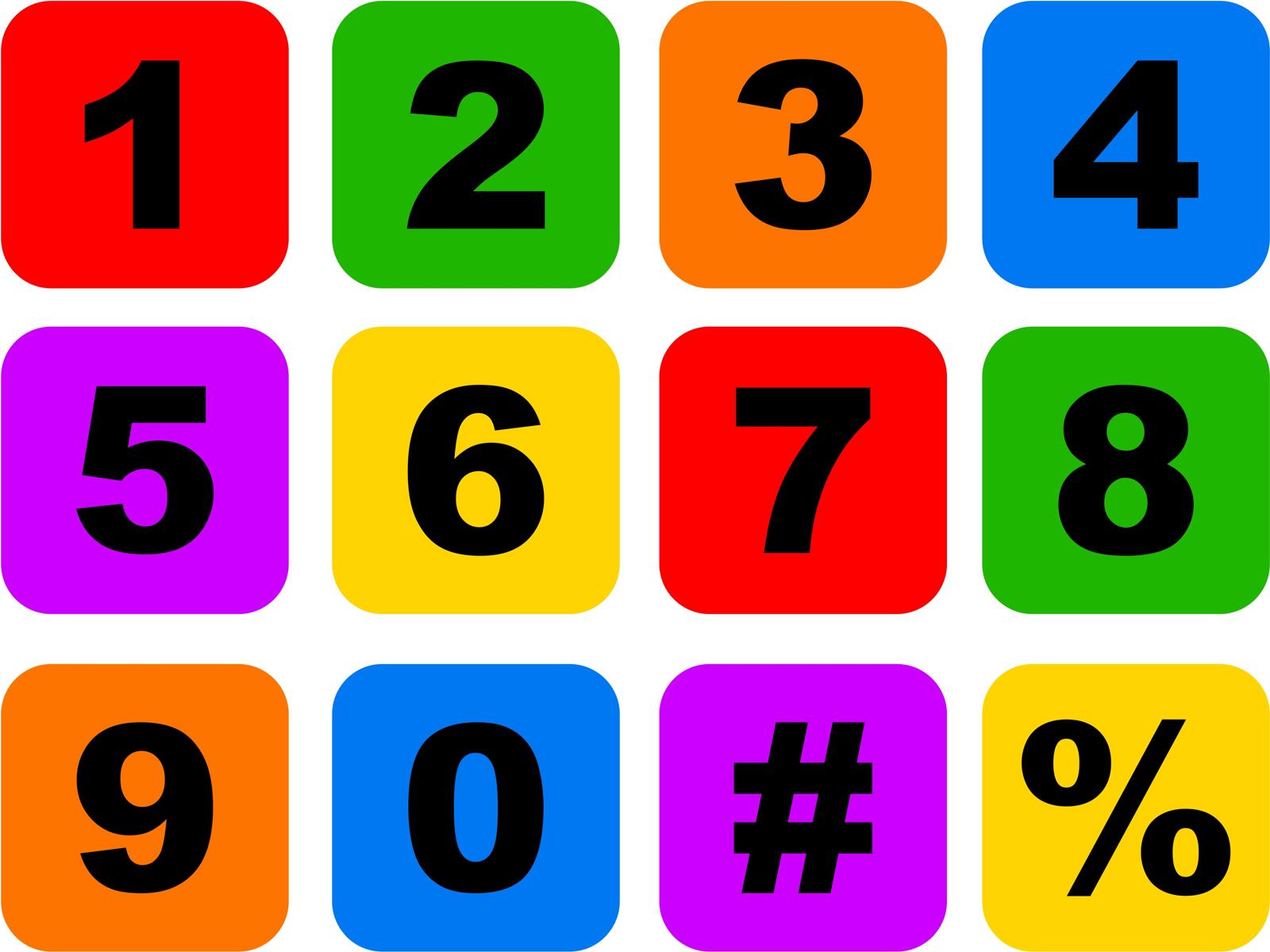 Vector Illustration Of Colorful Numbers Set Icon Royalty Free 