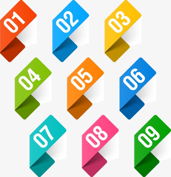 Colorful Number Icon Vector Pack - Download Free Vector Art, Stock 