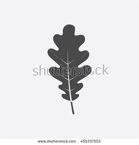 Oak leaf black color icon . Oak leaf it is black color icon 
