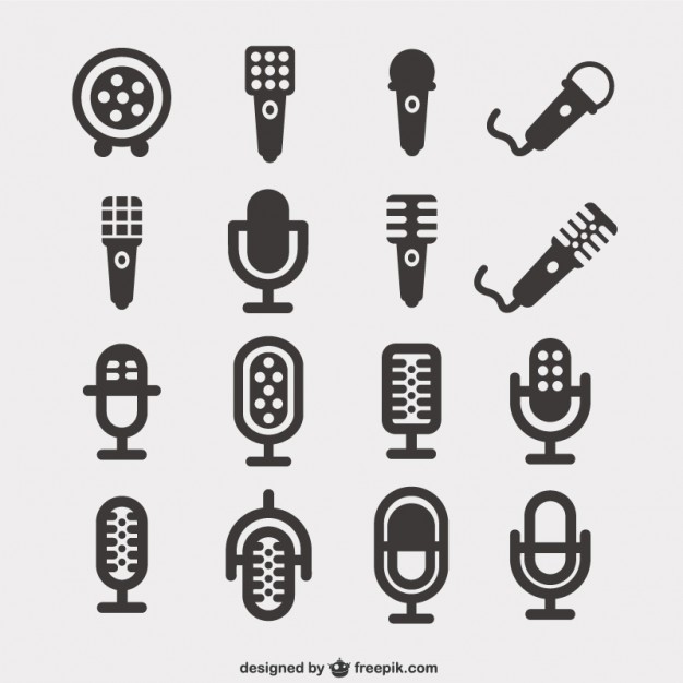 Old Fashion Microphone Button - Free music icons