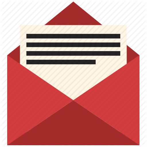 Open e-mail message envelope symbol of IOS 7 interface Icons 