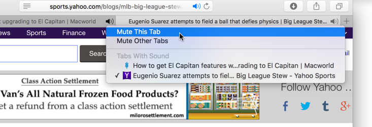 Tabs icon: Manage and switch among tabs