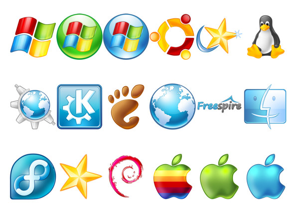 Operating Systems Icons Set PNG ICO Free download, Icon Easy