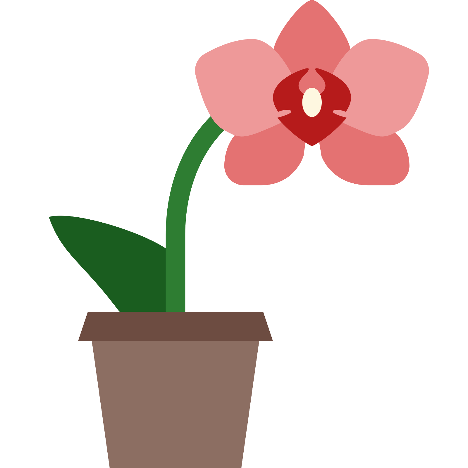 Pink orchid icon cartoon style Royalty Free Vector Image