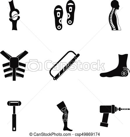 Black Orthopedic Icons Vector Art | Getty Images