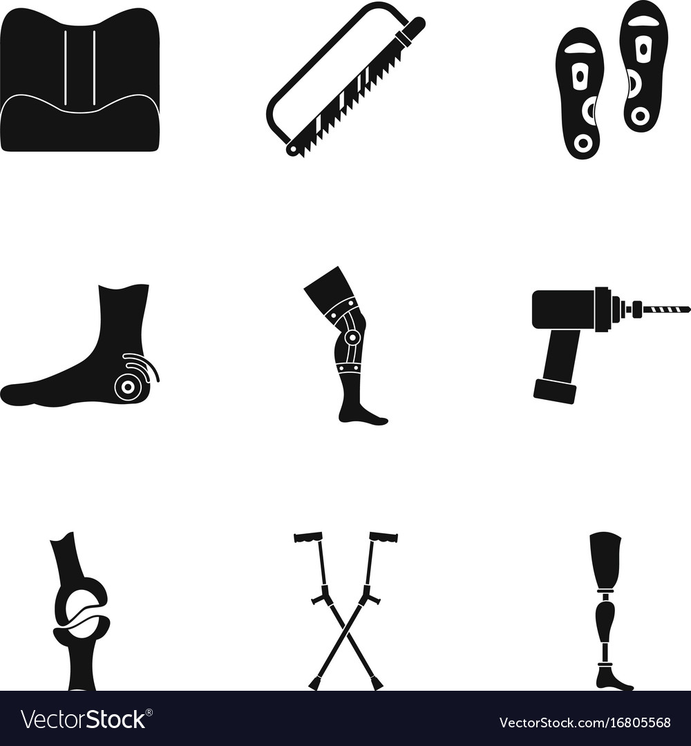 Traumatology and orthopedic icon set, simple style. vectors 
