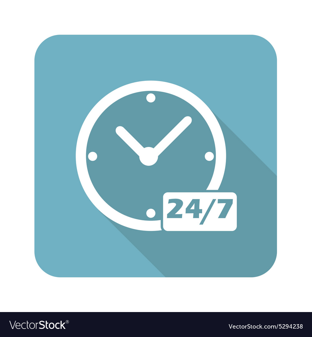 Overnight daily workhours monitor icon. Icon with clock and 
