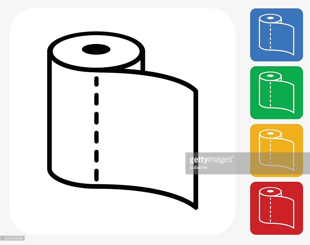 Mobile payments, wifi and calendar icons. Toilet paper icons 