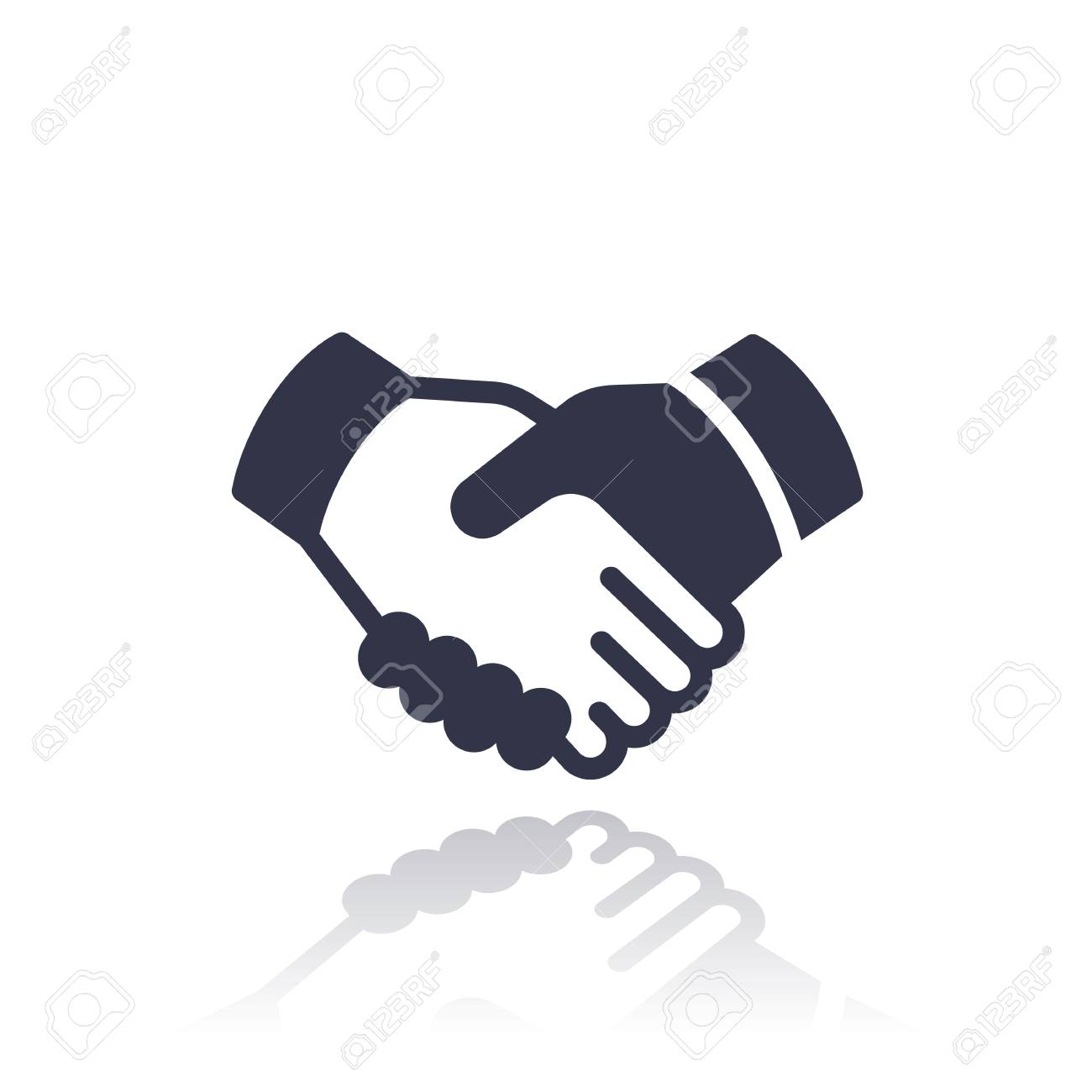 Handshake, Deal, Partnership Icon Isolated Over White Royalty Free 