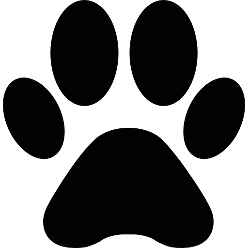 Dog or cat paw print icon line outline style isolated on white 