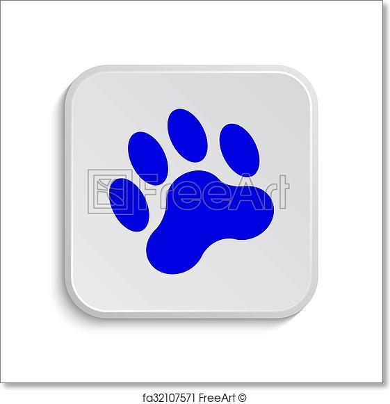 Paw print icon dog or cat pawprint animal Vector Image