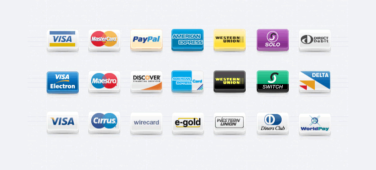 20 Free Payment Method  Credit Card Icon Sets