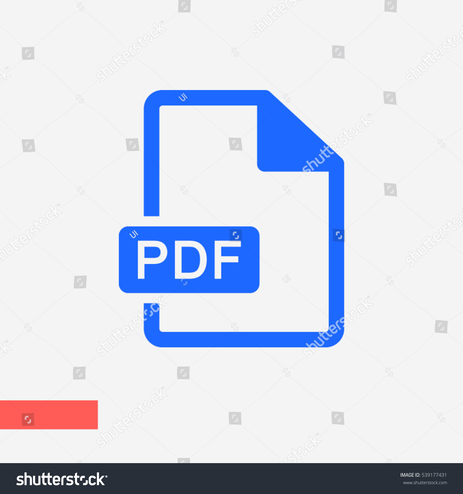 PDF - vector icon.  Stock Vector  lovemask #122292150