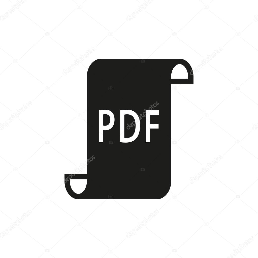 PDF download vector icon. Simple flat pictogram for business 